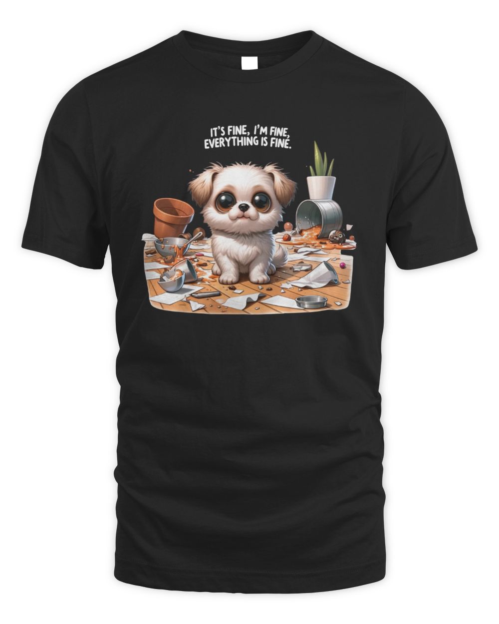 Funny Dog T-Shirt Unisex Standard T-Shirt black s