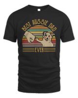Best Aussie Dad Ever Retro Vintage Sunset T-Shirts Unisex Standard T-Shirt black s