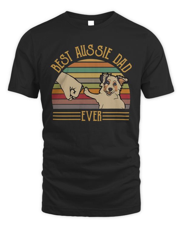 Best Aussie Dad Ever Retro Vintage Sunset T-Shirts
